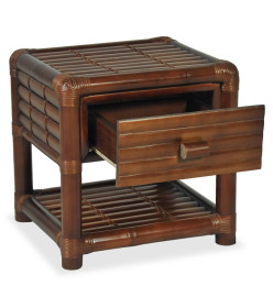 Table de chevet 50 x 45 x 40 cm Bambou Marron foncé