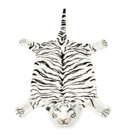 Tapis en peluche en forme de tigre 144 cm Blanc