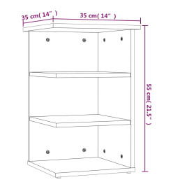 Armoire latérale Gris brillant 35x35x55 cm Aggloméré