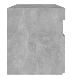 Tables de chevet avec lumières LED 2 pcs gris béton 60x35x40 cm