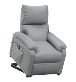 Fauteuil de massage inclinable Gris clair Tissu