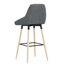 Tabourets de bar lot de 2 gris foncé tissu