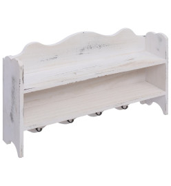 Porte-manteau mural Blanc 50x10x30 cm Bois