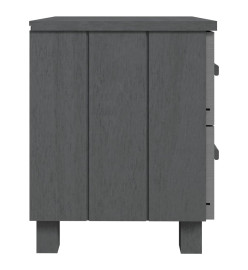 Table de chevet HAMAR Gris foncé 40x35x44,5 cm Bois pin massif