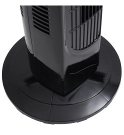 Ventilateur tour avec télécommande et minuterie Φ24x80 cm Noir