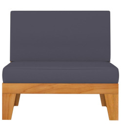 Salon de jardin 6 pcs avec coussins Bois d'acacia solide