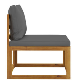 Salon de jardin 3 pcs avec coussins Bois d'acacia solide