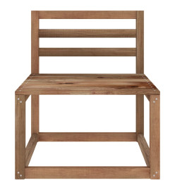 Salon de jardin 8 pcs Marron Bois de pin imprégné