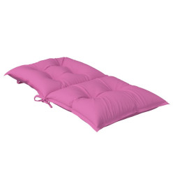 Coussins de chaise de jardin à dossier bas lot de 4 rose