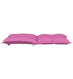 Coussins de chaise de jardin à dossier bas lot de 4 rose