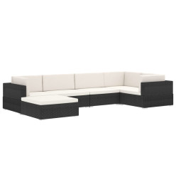 Chaise d'angle 1 pc et coussins Résine tressée Gris