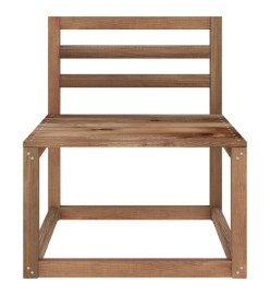 Salon palette de jardin 4 pcs Marron Bois de pin imprégné