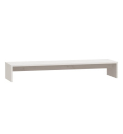 Support de moniteur Blanc 100x27x15 cm Bois de pin solide