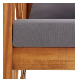 Salon de jardin 5 pcs avec coussins Bois d'acacia solide