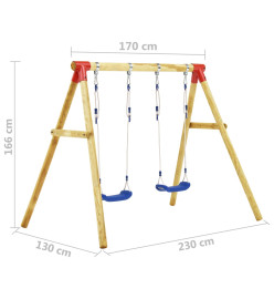 Ensemble de balançoire 230x130x166 cm Pinède