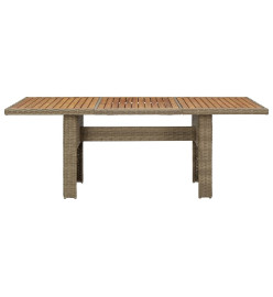 Ensemble à dîner de jardin 9 pcs Résine tressée Marron