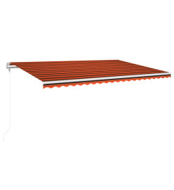 Auvent rétractable automatique 500x350 cm Orange et marron