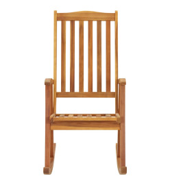 Chaise à bascule avec coussins Bois d'acacia massif