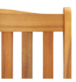 Chaise à bascule avec coussins Bois d'acacia massif