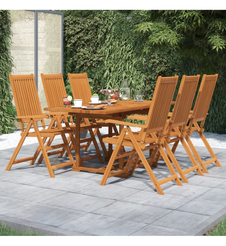 Ensemble de salle à manger de jardin 7 pcs Bois d'acacia massif Ensemble de salle à manger de jardin 7 pcs Bois d'acacia massif
