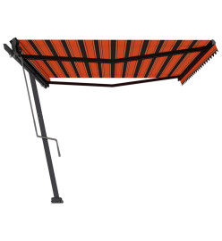 Auvent automatique sur pied 500x350 cm Orange/marron