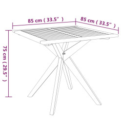 Ensemble de salle à manger de jardin 5 pcs Bois d'acacia massif