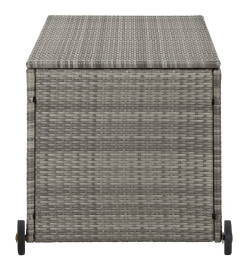 Boîte de rangement de jardin Gris clair 120x65x61 cm Rotin