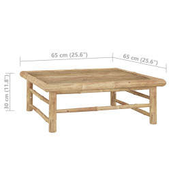 Table de jardin 65x65x30 cm Bambou