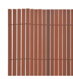 Clôture de jardin double face 110x500 cm Marron