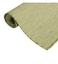 Tapis à tissage plat d'extérieur 200x280 cm Vert