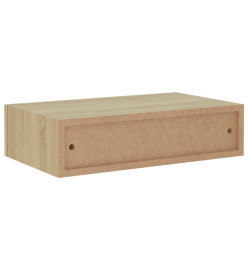 Étagère à tiroir murale chêne 40x23,5x10 cm MDF