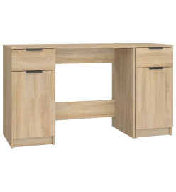 Bureau avec armoire latérale Chêne sonoma Bois d'ingénierie