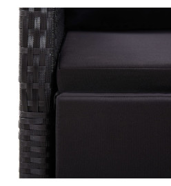 Ensemble de salle à manger de jardin 3 pcs Noir