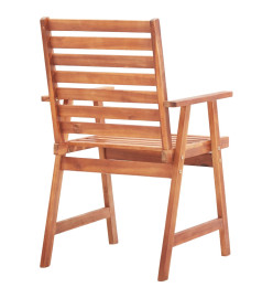 Chaises de salle à manger d'extérieur 2pcs Bois d'acacia massif