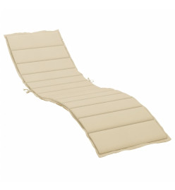 Coussin de chaise longue beige 200x70x3 cm tissu oxford