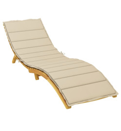 Coussin de chaise longue beige 200x70x3 cm tissu oxford