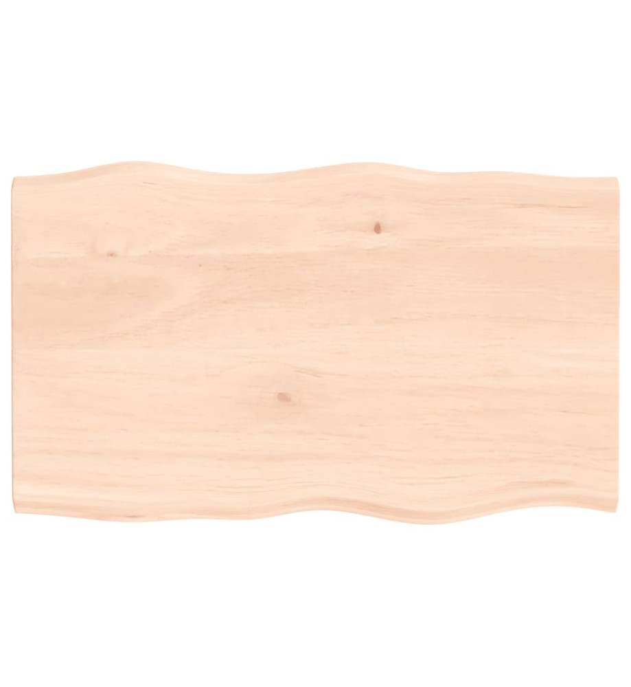 Dessus de table bois chêne massif non traité bordure assortie