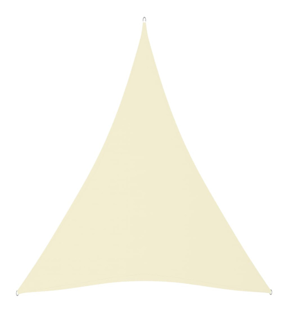 Voile de parasol Tissu Oxford triangulaire 4x5x5 m Crème