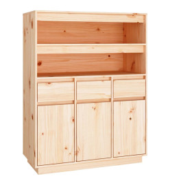 Buffet haut 89x40x116,5 cm Bois massif de pin