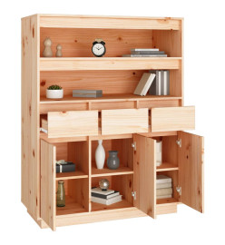 Buffet haut 89x40x116,5 cm Bois massif de pin