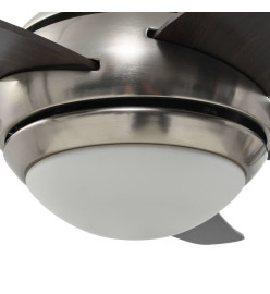 Ventilateur de plafond orné avec lampe 128 cm Marron