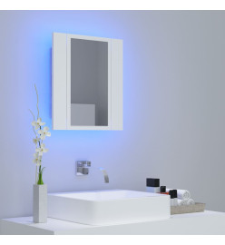 Armoire salle de bain à miroir LED Blanc 40x12x45 cm Acrylique