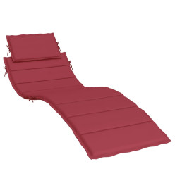 Coussin de chaise longue rouge bordeaux 186x58x3cm tissu oxford