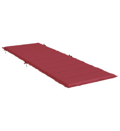 Coussin de chaise longue rouge bordeaux 186x58x3cm tissu oxford