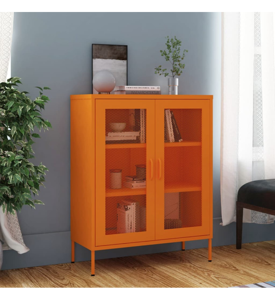 Armoire de rangement Orange 80x35x101,5 cm Acier