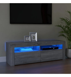 Meuble TV avec lumières LED sonoma gris 120x35x40 cm