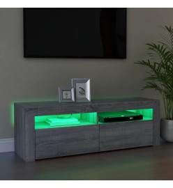 Meuble TV avec lumières LED sonoma gris 120x35x40 cm