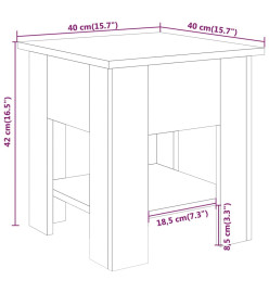 Table basse Gris béton 40x40x42 cm Bois d'ingénierie