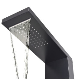 Système de panneau de douche Aluminium Mat Noir