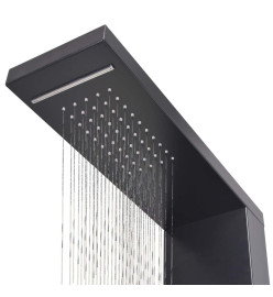 Système de panneau de douche Aluminium Mat Noir